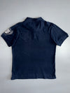 Big Train Japanese Graphic Polo Shirt | Oni Demon Wave Print | Navy (M)