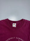 Fruit of the Loom “Perfect Summer Vieux-Boucau France” Souvenir Graphic Tee Burgundy (M)