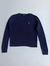 Ralph Lauren | Navy Cable Knit Sweater | (S/M)