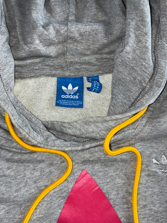 Adidas | Grey Multicolor Trefoil Hoodie | (S/M)