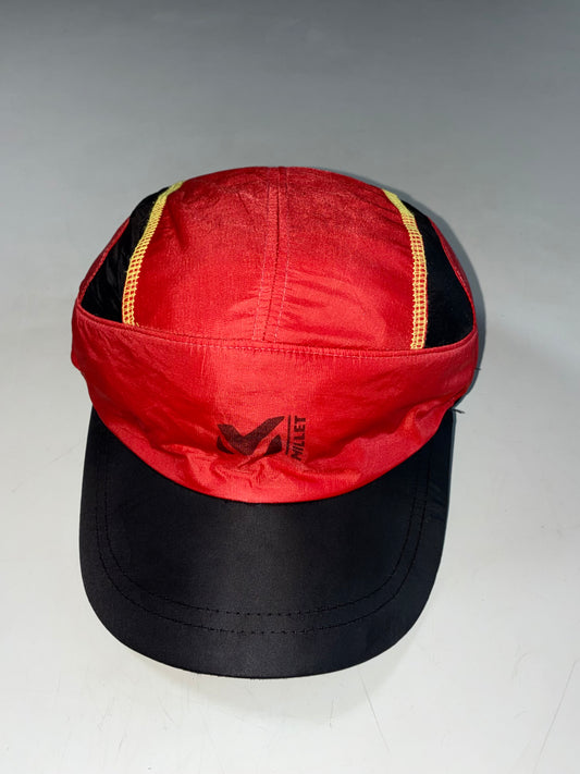 Millet Red & Black Nylon 5-Panel Camp Cap – Mountain by Experience (Adjustable)