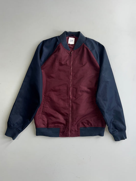 Gap Original Colorblock Nylon Bomber Jacket Burgundy (L)