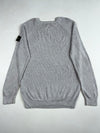 Stone Island Grey Ribbed Knit Raglan Crewneck Sweater (L)