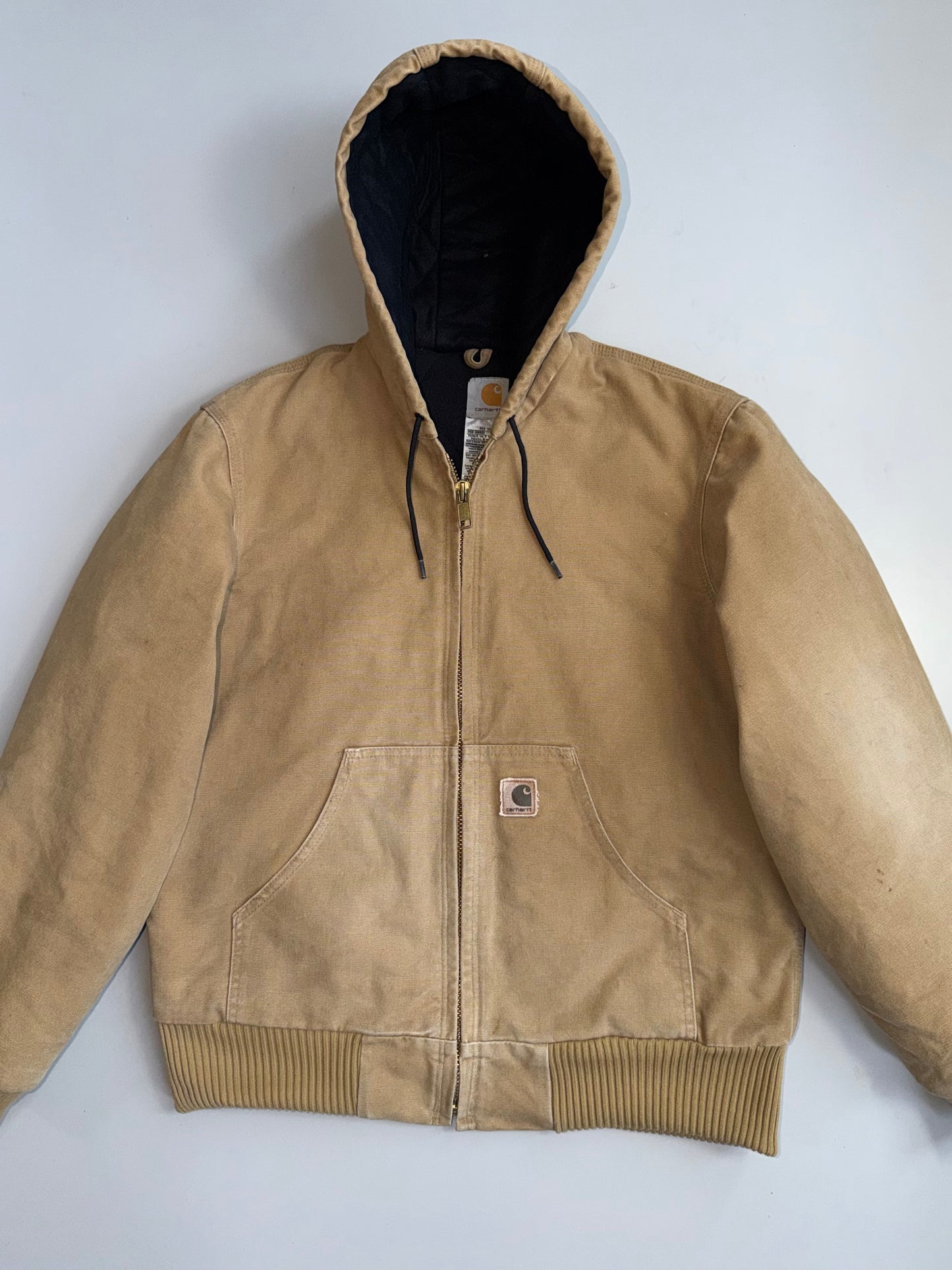 !         Vintage Carhartt Duck Canvas Hooded Active Jacket (RARE) (M/L)