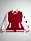 Tommy Jeans Tommy Girl Rhinestone Heart Oversized Varsity Jacket (XL/2XL)