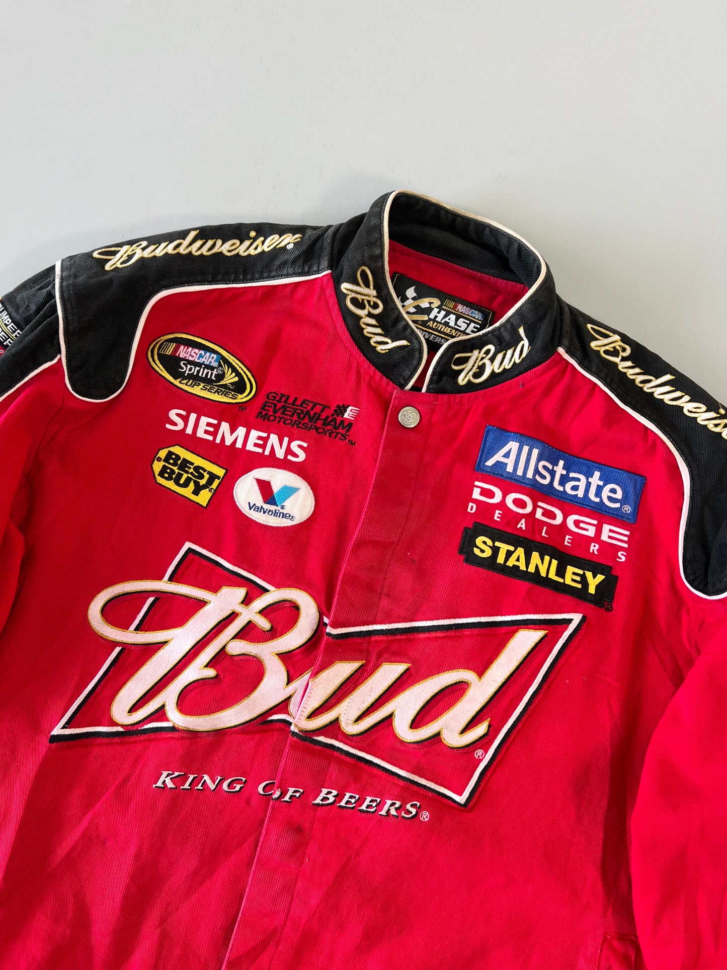 ZVintage Y2K NASCAR Budwiser racing jacket (RARE FIND) (XL/2XL)