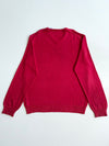Chaps Ralph Lauren V-Neck Cotton Knit Sweater – Red(XL)