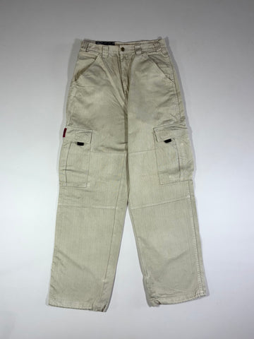 Y2K Echo Unlimited Baggy Cargo Pants Beige (W:29) (L:43)