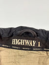 Highway 1 Casual Streetwear Graphic Jacket – Distressed Black Moto-Style Jacket (L)