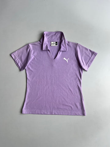 Puma V-Neck Polo Shirt - Lavender Purple (XS)