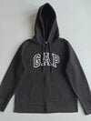 GAP | Arch Logo Zip-Up Hoodie | Washed Black | (M)