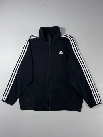 Adidas 3-Stripes Black Zip Track Jacket (XL)