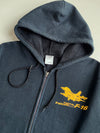 Vintage F-16 Fighting Falcon Zip-Up Hoodie | Size (S)