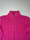 Lauren Ralph Lauren | Pink Cable Knit Full Zip Sweater Women’s  | (S)