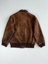 Vintage Marc New York Brown Leather Bomber Jacket (L)
