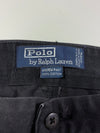 Vintage Polo Ralph Lauren Andrew Pant Black Pleated Chinos (W:35) (L:43)