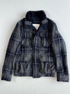 Abercrombie & Fitch “Lake Harris” Navy & Grey Plaid Wool Field Jacket Heavy( S )