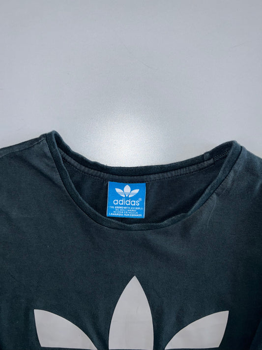 Adidas Originals Black Long Sleeve Trefoil Tee (L)