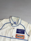 Vintage Intercrew Formula 1 Racing Team Jacket  White Blue Patches (L)