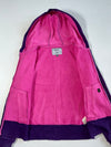 Roots Athletics Fleece-Lined Zip-Up Hoodie Purple/Pink, Beaver Logo, Thumbholes, (XS)