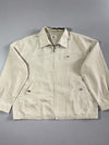Vintage Lacoste Harrington Jacket – Beige Canvas Zip-Up (2XL)