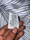 Ralph Lauren Custom Fit Striped Dress Shirt White/Navy (S/M)
