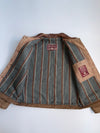 ZThe Heritage Vintage Marlboro Classics Hard Cotton Canvas  Leather Collar  Work Jacket (RARE) (L/XL)