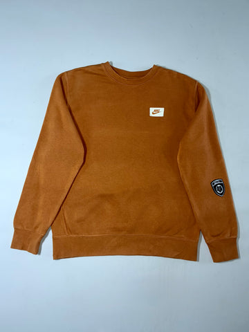 Nike Swoosh Patch Burnt Orange Crewneck Sweatshirt (M)