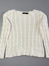 Lauren Ralph Lauren Cable Knit Boat Neck Sweater – (L)