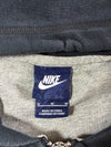 Nike Swoosh Black Full Zip Hoodie Grey Lined (M)