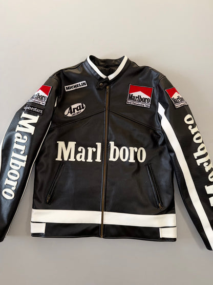 !                                                                                                                                                                                                     Marlboro Racing Jacket Original Leather Jacket (RARE) (M)