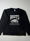 Roots Athletics Canada Black Beaver Logo Crewneck Sweatshirt – Made in Canada (2XL/3XL)