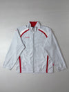 Kappa White Full-Zip Track Jacket – Red & Mesh Panel Detail, (M)