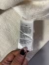 Lacoste Classic Fit Cream Ribbed Knit Crewneck Sweater (S)