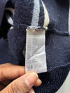 Lacoste Sport Navy Striped Wool Crewneck Sweater  (XL)