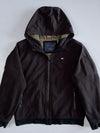 Tommy Hilfiger | Water & Wind Resistant Hooded Bomber Jacket | Dark Brown (XL)