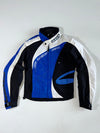 AXO Racing Dept. Blue Colour-Block Motorcycle Jacket Padded (S)