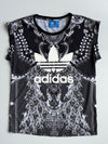 Adidas Originals Peacock Baroque Print T-Shirt – Black/White (S)