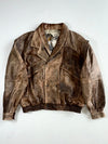 Vintage Brown Leather Jacket (2XL)