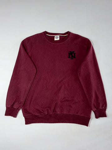 Air & Rainbow NY Embroidered Crewneck Sweatshirt – Maroon (XL)