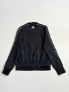 Vintage Adidas Black Piped Zip-Up Bomber Jacket (S)