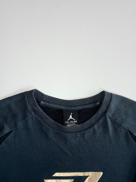 Jordan “Paul George PG” Gold Logo Long Sleeve T-Shirt – Black (2XL)