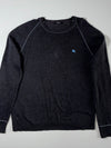Burberry Black Label | Contrast Stitch Knit Sweater Charcoal | (XL)