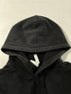 Adidas Originals Black Hoodie with White 3-Stripe Sleeves (2XL)
