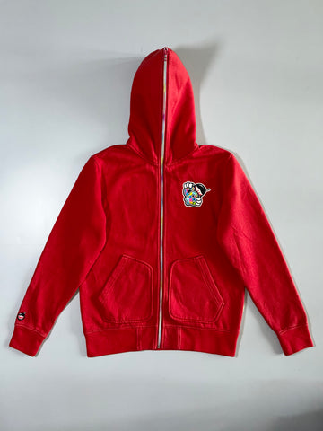 Crazybomb Red Full Face Zip Hoodie (M)