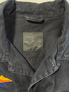 Zara Man Navy Koi Fish Embroidered Souvenir Shirt Jacket  (S)