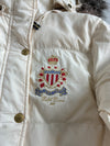 Polo Jeans Co. Ralph Lauren Cream Puffer Jacket with Faux Fur Hood Women’s (S)