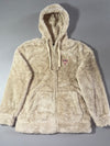 Guess Beige Sherpa Zip Hoodie (S)