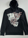 Tough Jeansmith | Distressed Graphic Hoodie Black | (L)