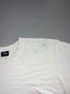 Stussy Pink Script Logo Line of People Figures Outline Graphic White Cotton T-Shirt (XL)